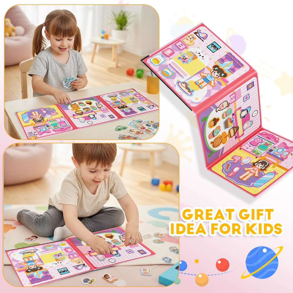 PATPAT Magnetic Scene Board for Creative Play with Wooden Pieces | Educational Toy for Kids 3–6