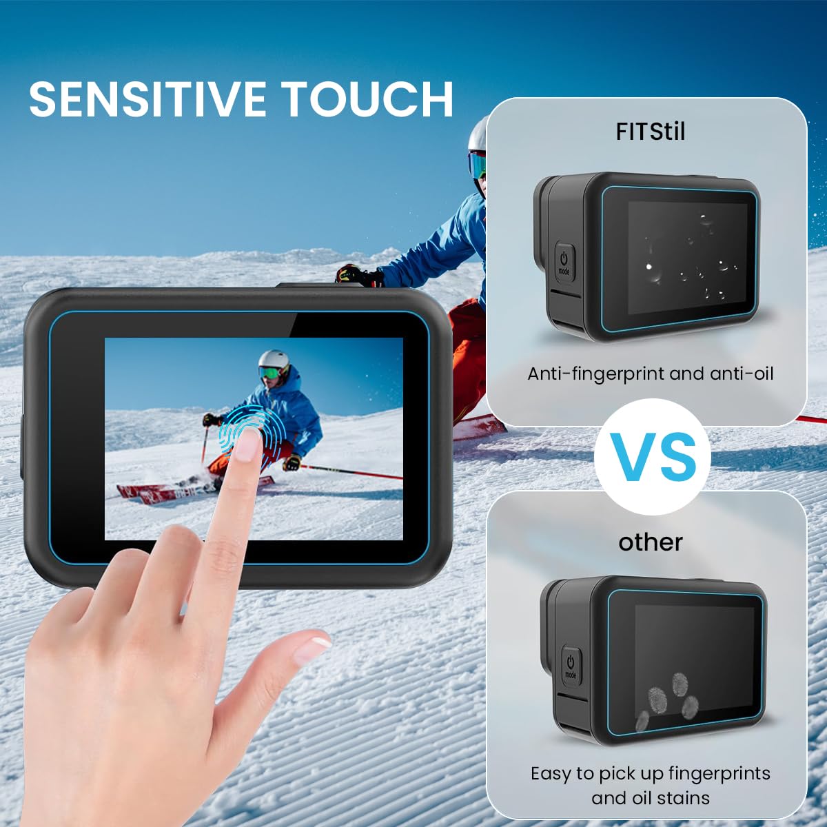 ZORBES Screen Protectors for GoPro HERO 13 with 9H Tempered Glass and HD Anti Glare | 3PCS Set
