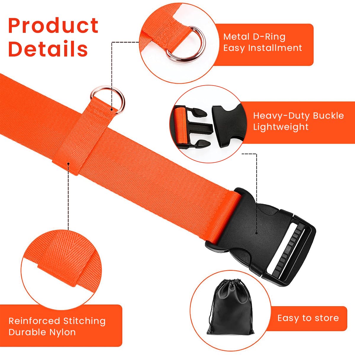 SNOWIE Soft Adjustable Luggage Strap for Carry On Bags and Baby Car Seat | Travel Belt