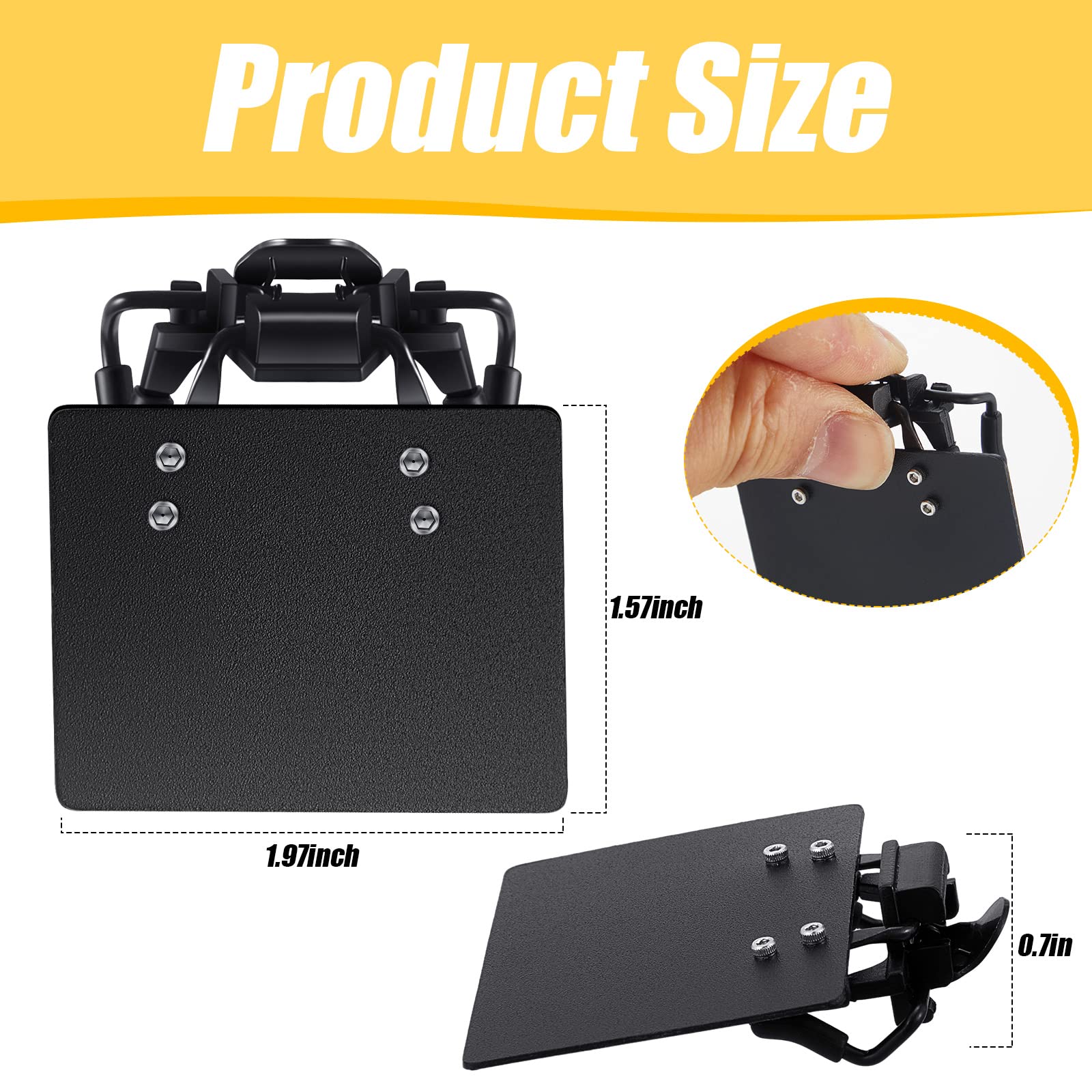 Proberos Shooting Glasses Patch for Target Practice featuring Flip Up Clip Design | 2.36x1.97in Black Resin