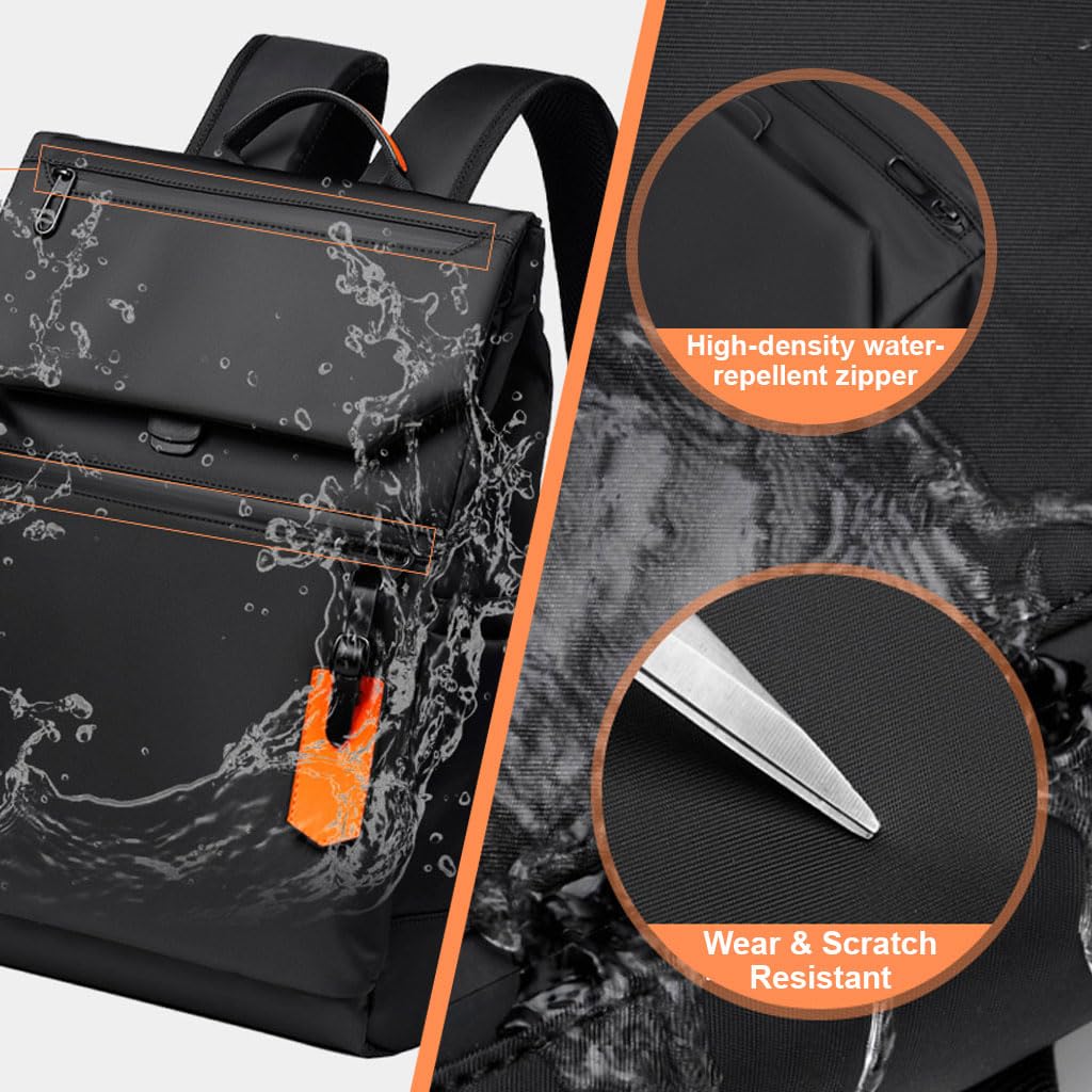 GUSTAVE Laptop Backpack for Men with Waterproof Oxford Cloth and Multi Pockets | 15.6 Inch