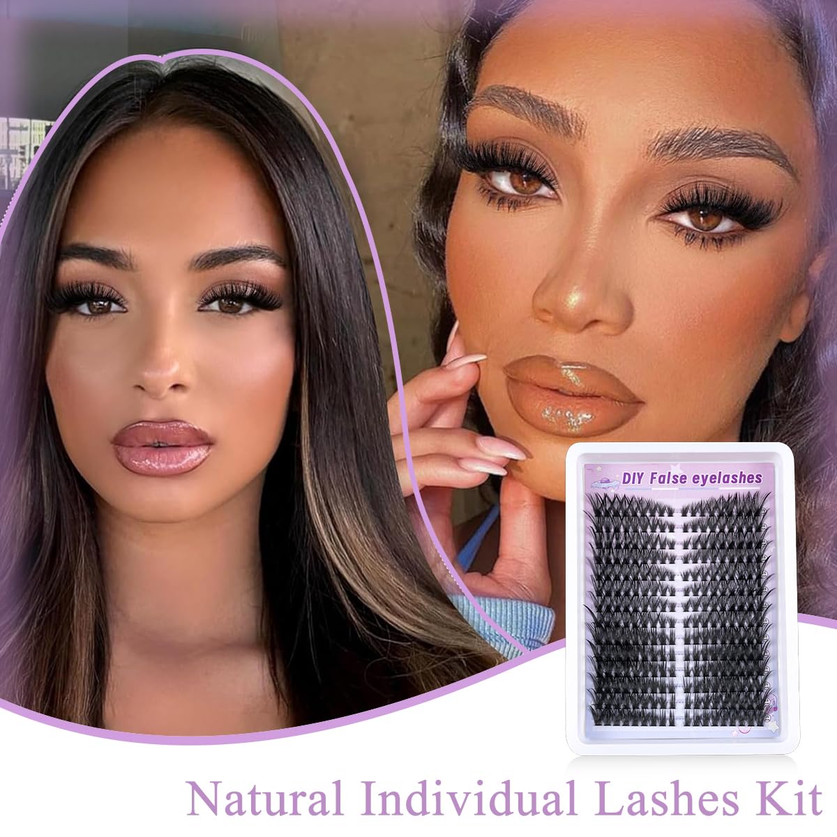MAYCREATE Wispy Lash Clusters for DIY Lash Extension featuring 252 pcs 8–16 mm Mix | Natural Look