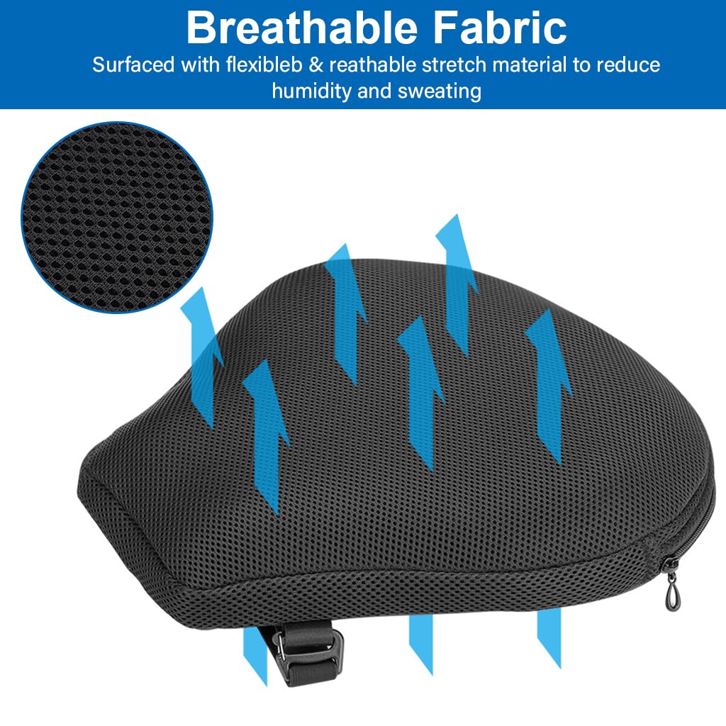 STHIRA Motorcycle Air Cushion Seat for Long Rides with 3D Inflatable Design and TPU Build