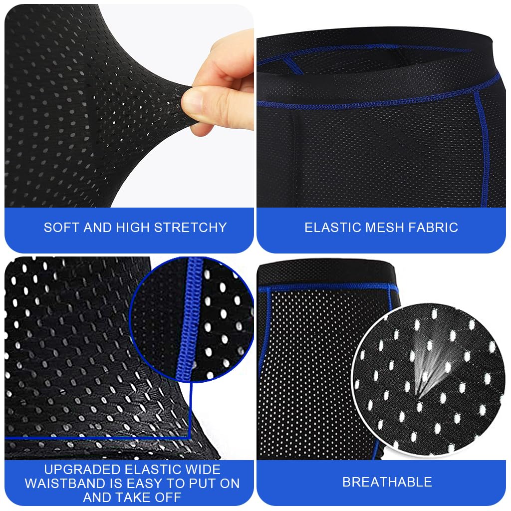 PROBEROS Men's Cycling Shorts for Long Rides with 3D Gel Padding and Breathable Nylon | Quick Dry Comfort