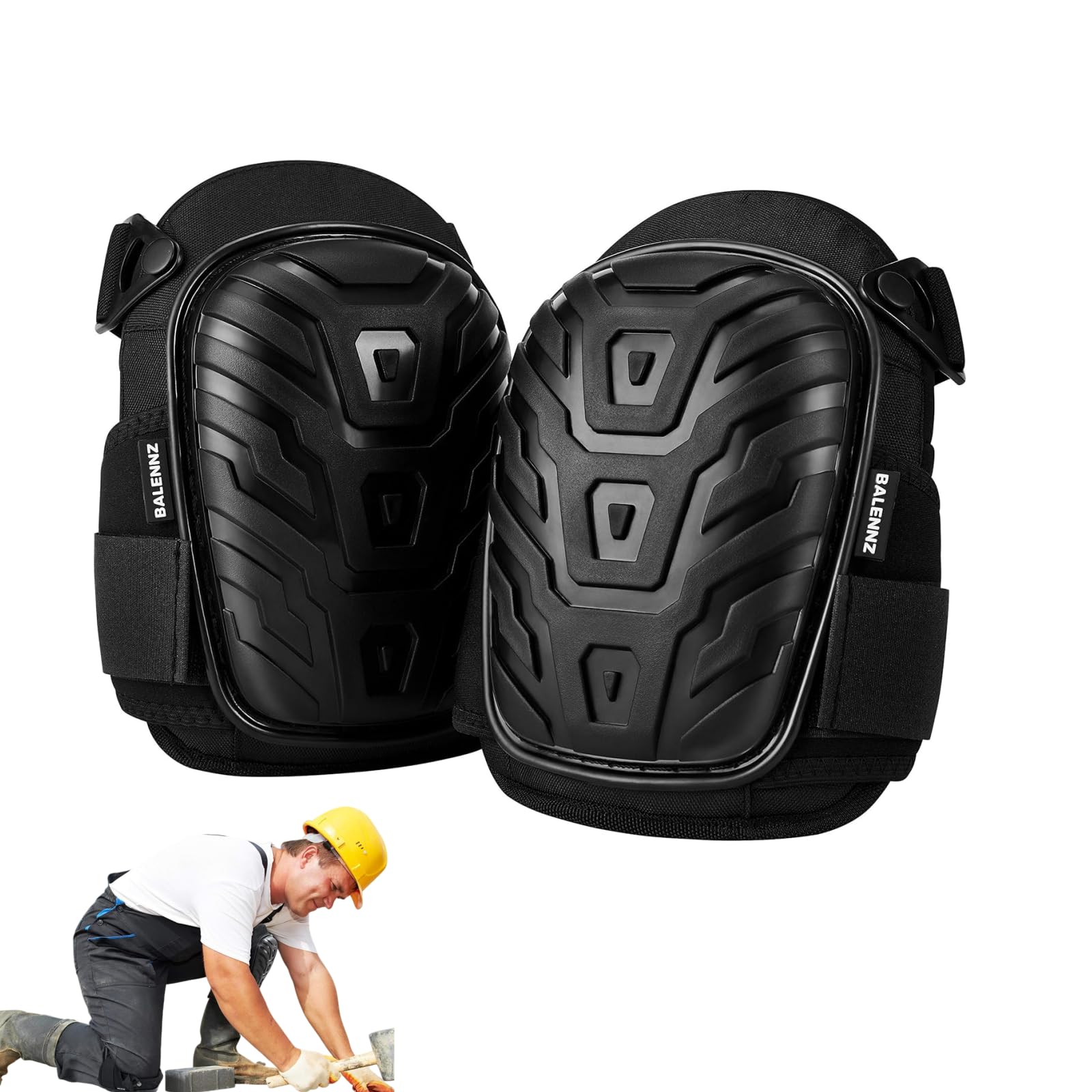 Proberos Knee Protector Pads for Work and Skating featuring TPE Hard Shell & Cushioning | Waterproof Ergonomic Design