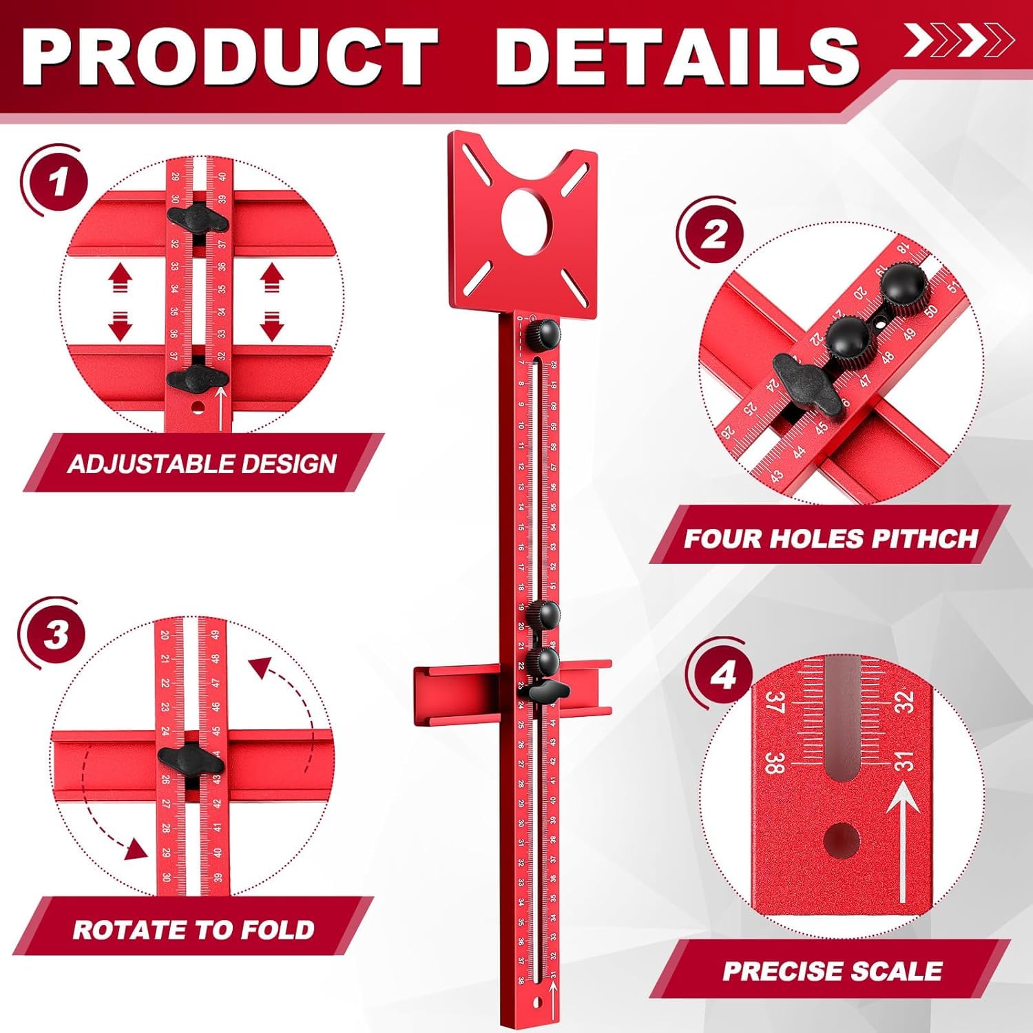 Serplex Router Circle Cutting Jig for Woodworking with 610mm Rail and Dual Scale Precision System