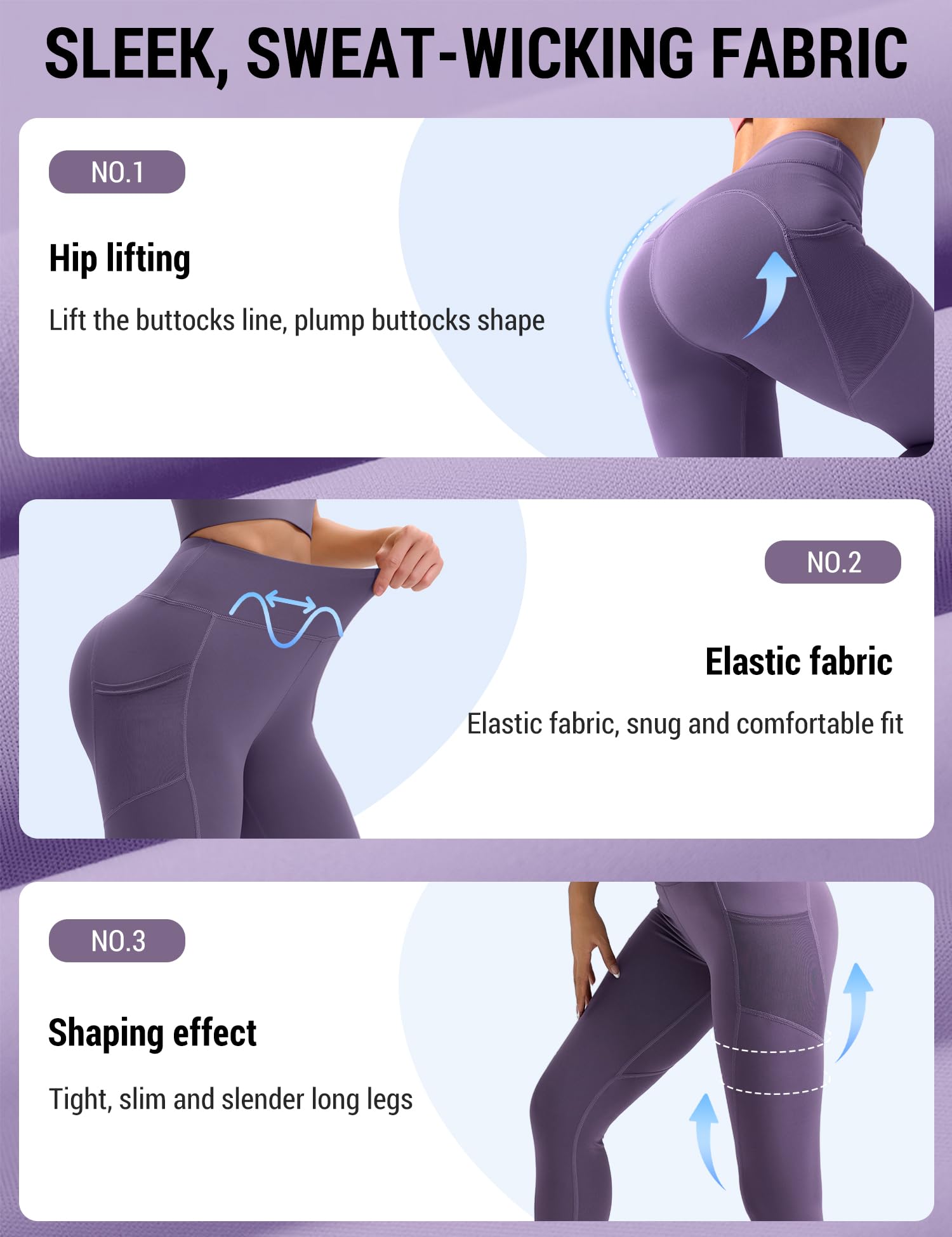 Venzina Yoga Pants for Women with Mesh Panels and Side Pocket | High Waist Quick-Dry Tights