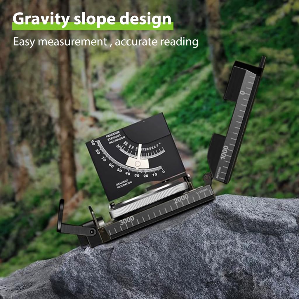 Proberos Compass for Camping and Hiking with Sighting Telescope featuring Glow Dial | Metal Outdoor Navigation Tool