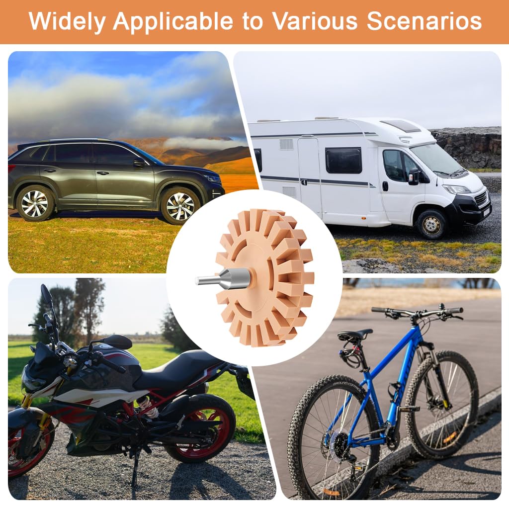 STHIRA 4 in Pneumatic Glue Removal Wheel for Automotive Use featuring Gear Shaped Design