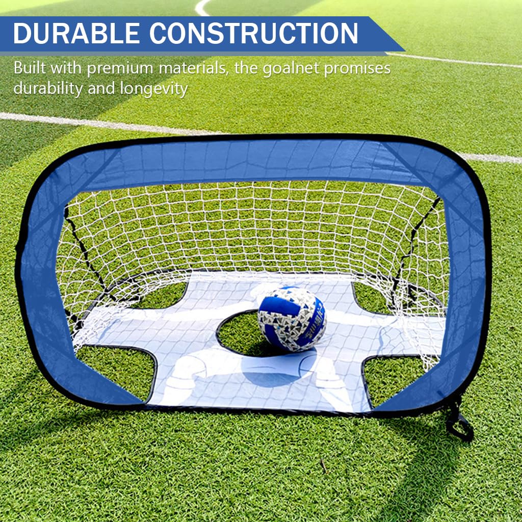 Proberos® Football Goal Post Net, Portable Easy-Setup Soccer Goal Post for Indoor Outdoor Football Sport Games Mini Training Practice Set With Carry Bag