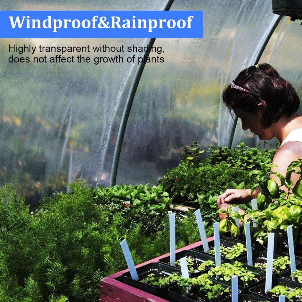 HASTHIP Tarpaulin Sheet for Camping and Cargo Protection with Reinforced Eyelets 9.8×6.7 ft Waterproof Polyethylene Cover | Clear Heavy Duty Rainproof Tarp