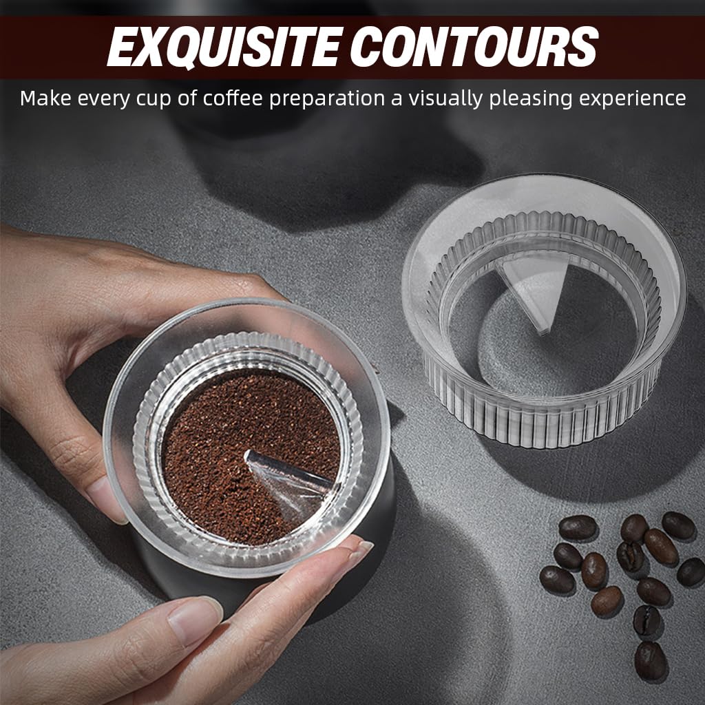 Supvox Powder Ring Distributor for Moka Pot with 3 inch Inner Diameter PP Build | Even Coffee Ground Leveling Tool