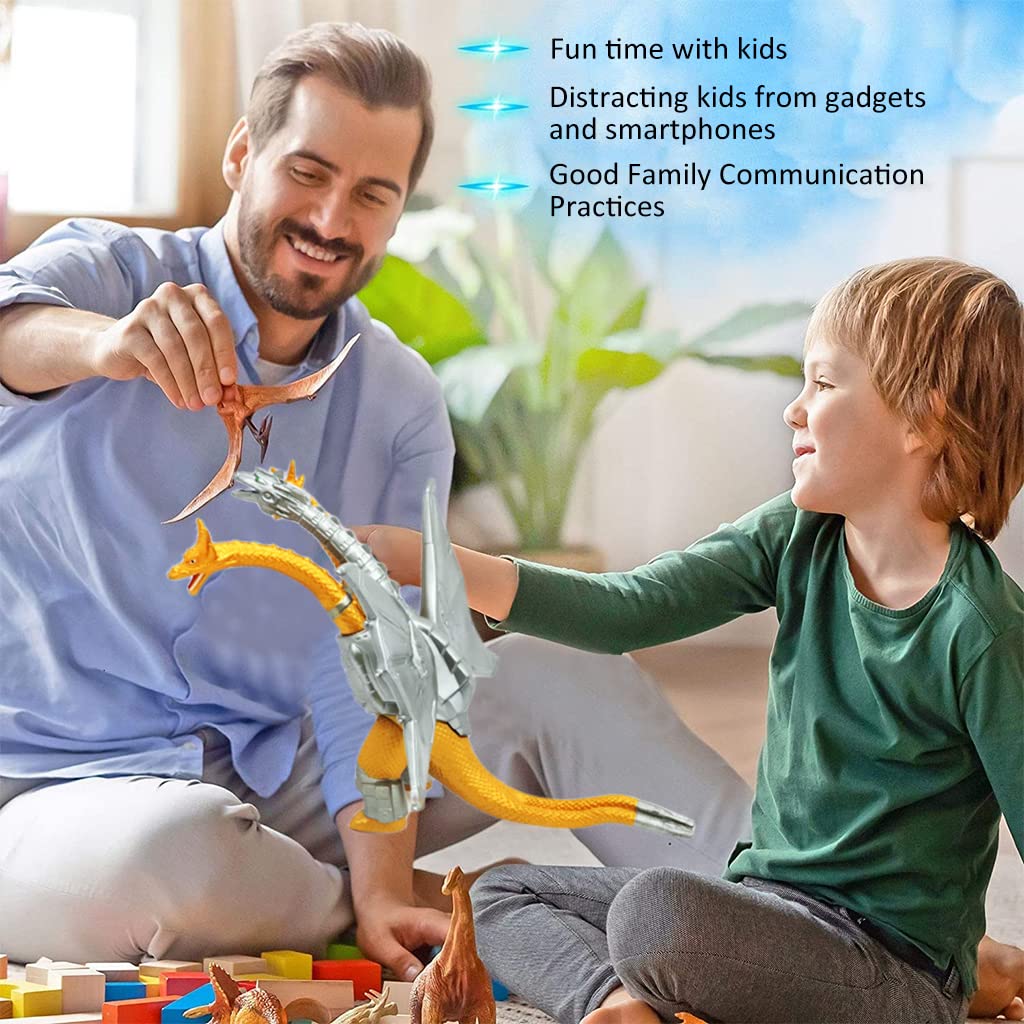 SNOWIE SOFT Godzilla Toy 7 in King Ghidorah Vinyl Figure for Kids with 3 Head Design | Collectible Model