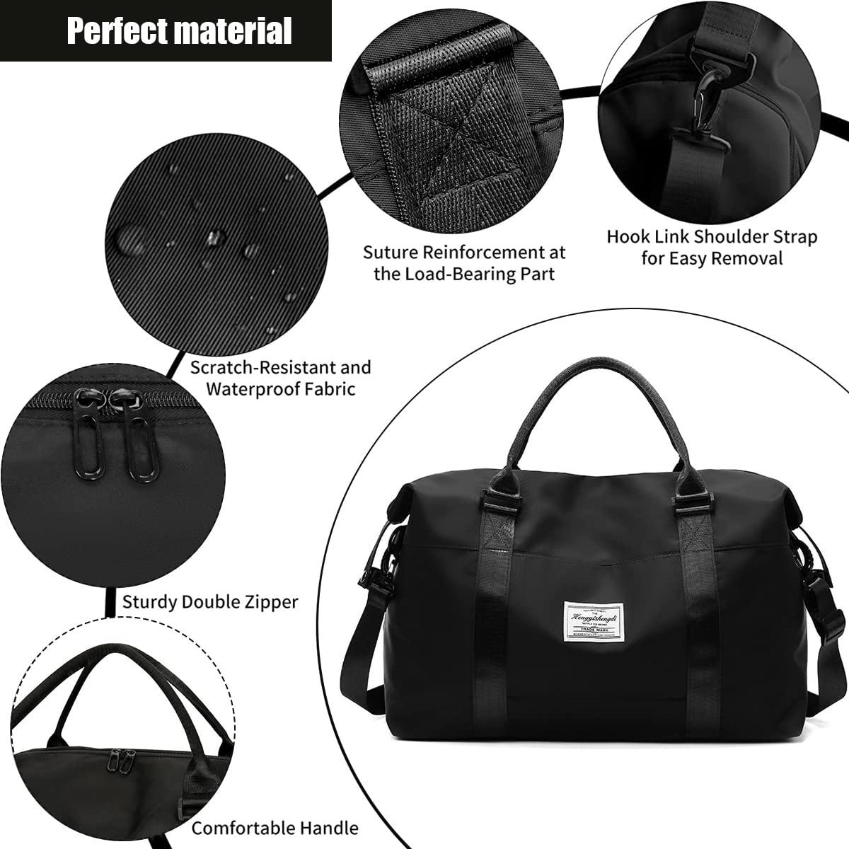 PALAY Travel Duffel Bag for Outdoor & Fitness with 48×15×30cm Capacity | Waterproof Oxford for Women