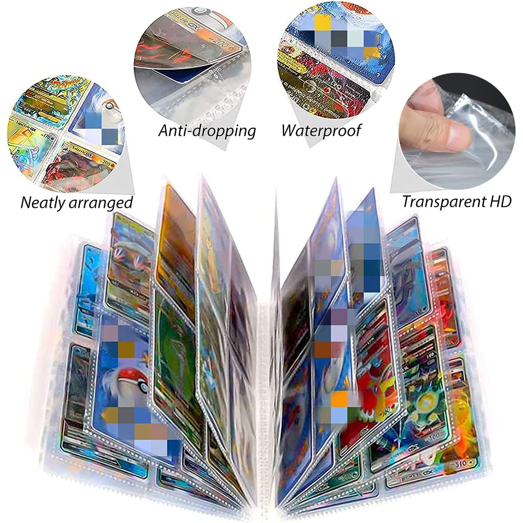 PATPAT Pokemon Card Binder for Trading Collections with 120 Card Sleeves | Waterproof Cover
