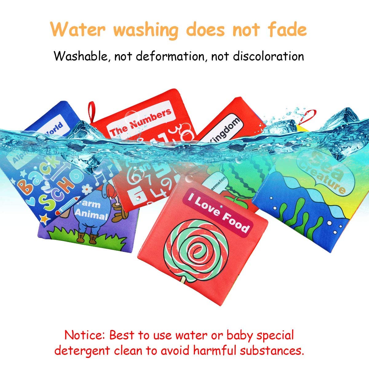 SNOWIE SOFT Cloth Books for Babies with Crinkle Sound Paper and 6 Learning Themes | Gift Box Set