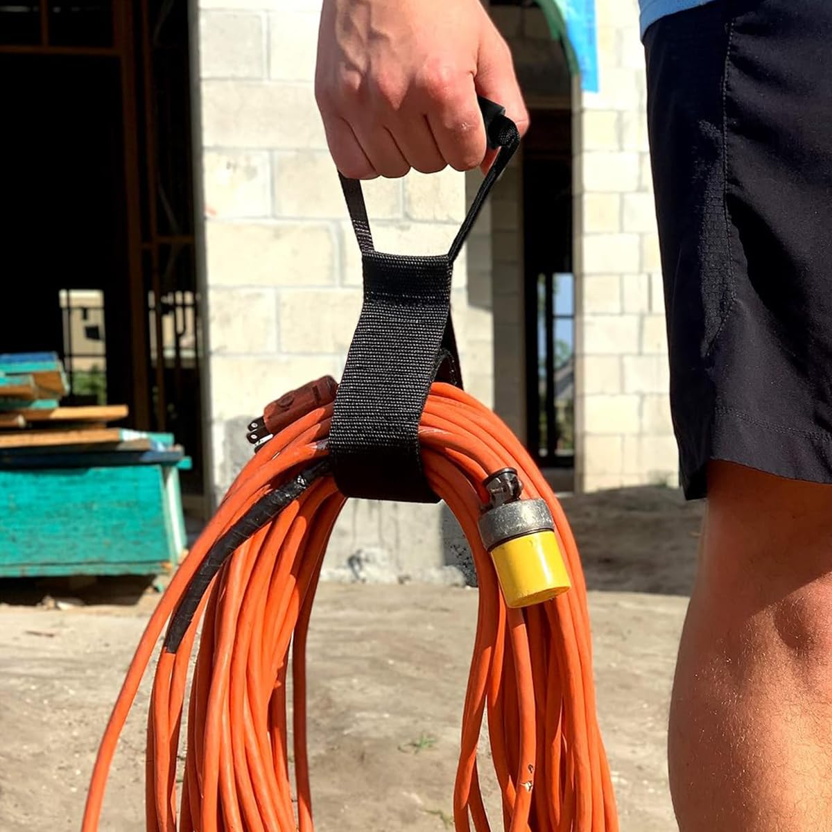 Serplex Hook and Loop Cord Carrying Strap for Hoses and Cables with Ergonomic Grip | Heavy-Duty Nylon Webbing Handle