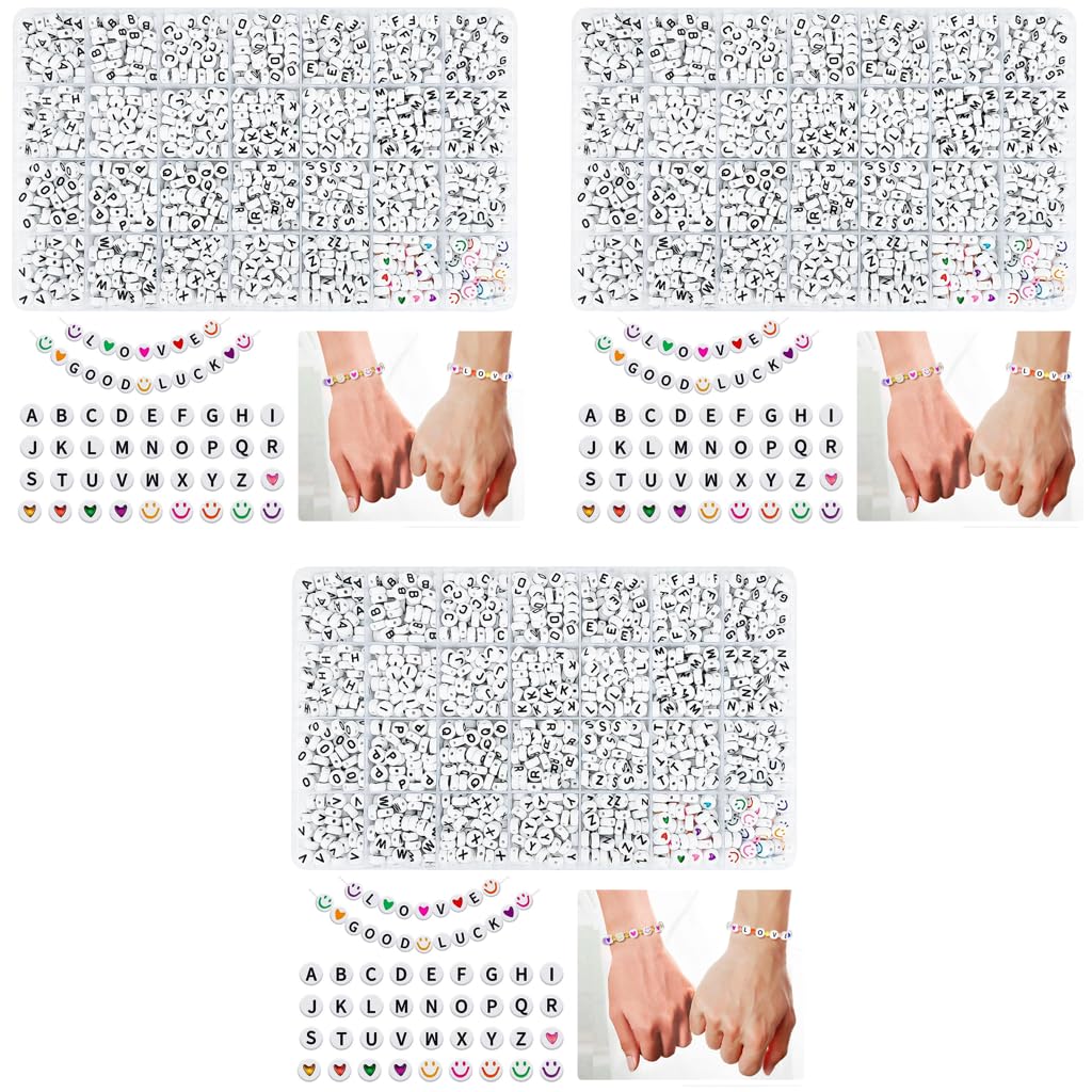 SANNIDHI Bracelet Making Set for Girls with 4200 pcs Letter Beads and Heart Designs | DIY Jewellery Crafts