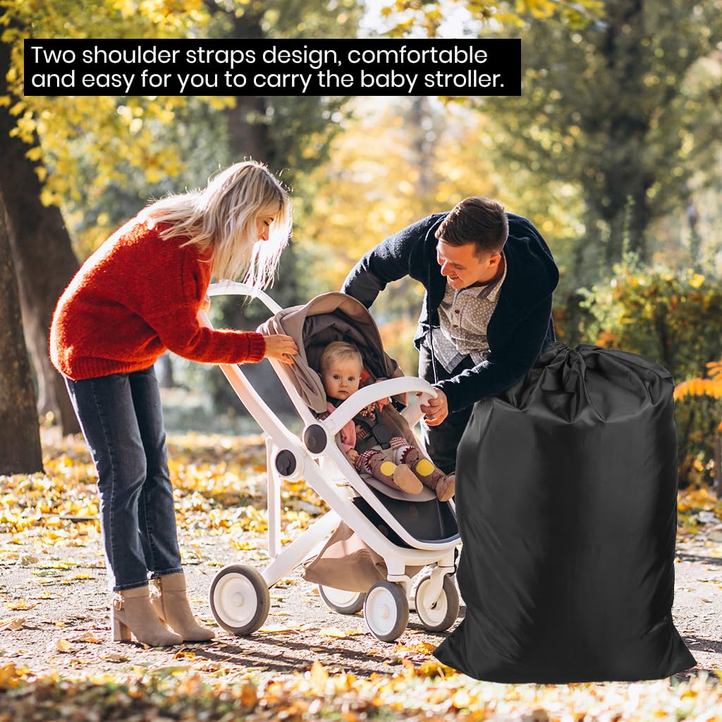 SNOWIE SOFT Travel Bag for Folding Baby Stroller 114x39cm with Drawstring Closure | Waterproof 600D Oxford Storage for Pram and Car Seat