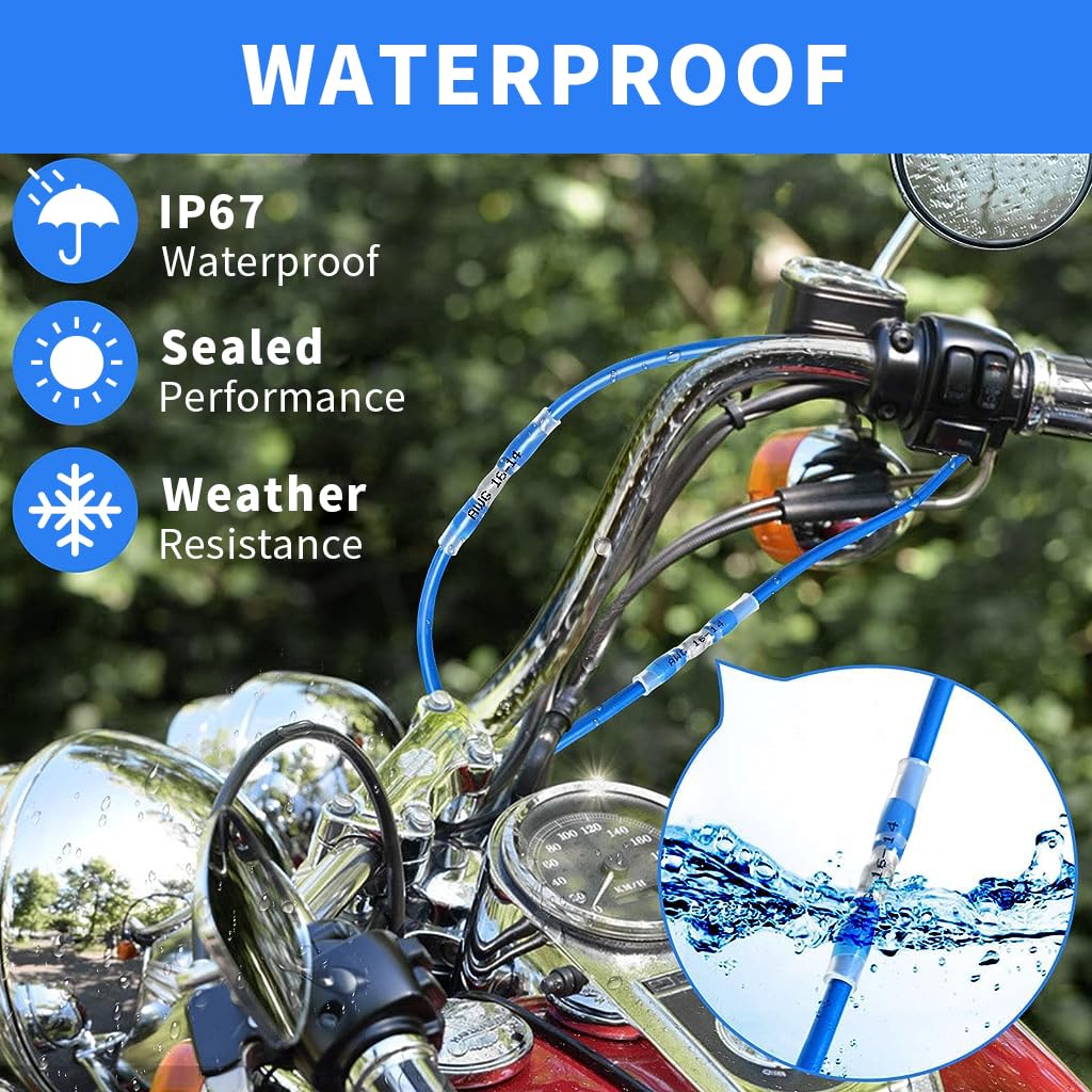 Serplex Solder Seal Wire Connectors 120pcs for Automotive and Marine Wiring | Waterproof Heat Shrink Tube Terminals