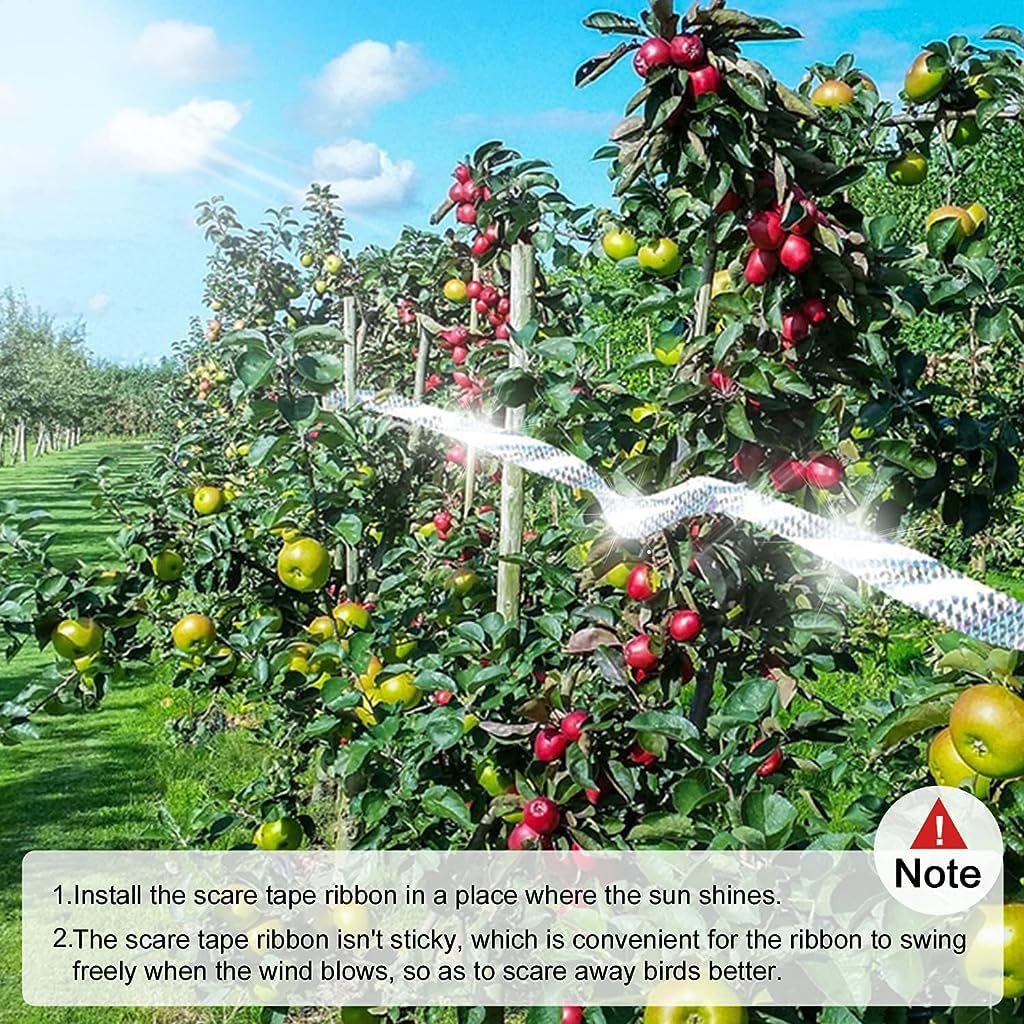 Supvox Bird Scare Tape for Balcony and Outdoor Use featuring Reflective 100m Design | Pigeon Deterrent