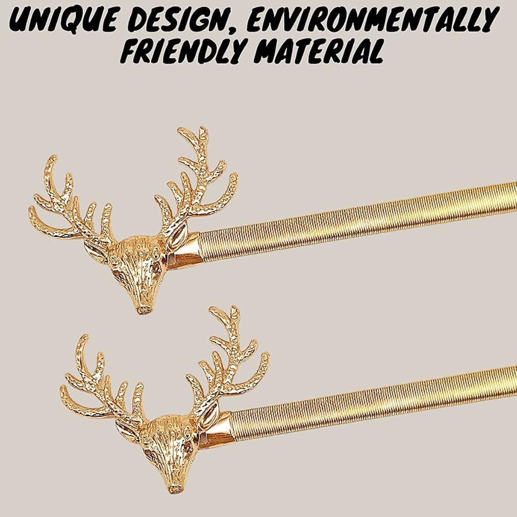 HASTHIP® Curtain Tieback Adjustable Decorative Alloy Rope Holders Wall for Window Draperies Straps Clip Buckle Pack of 2 3PCS