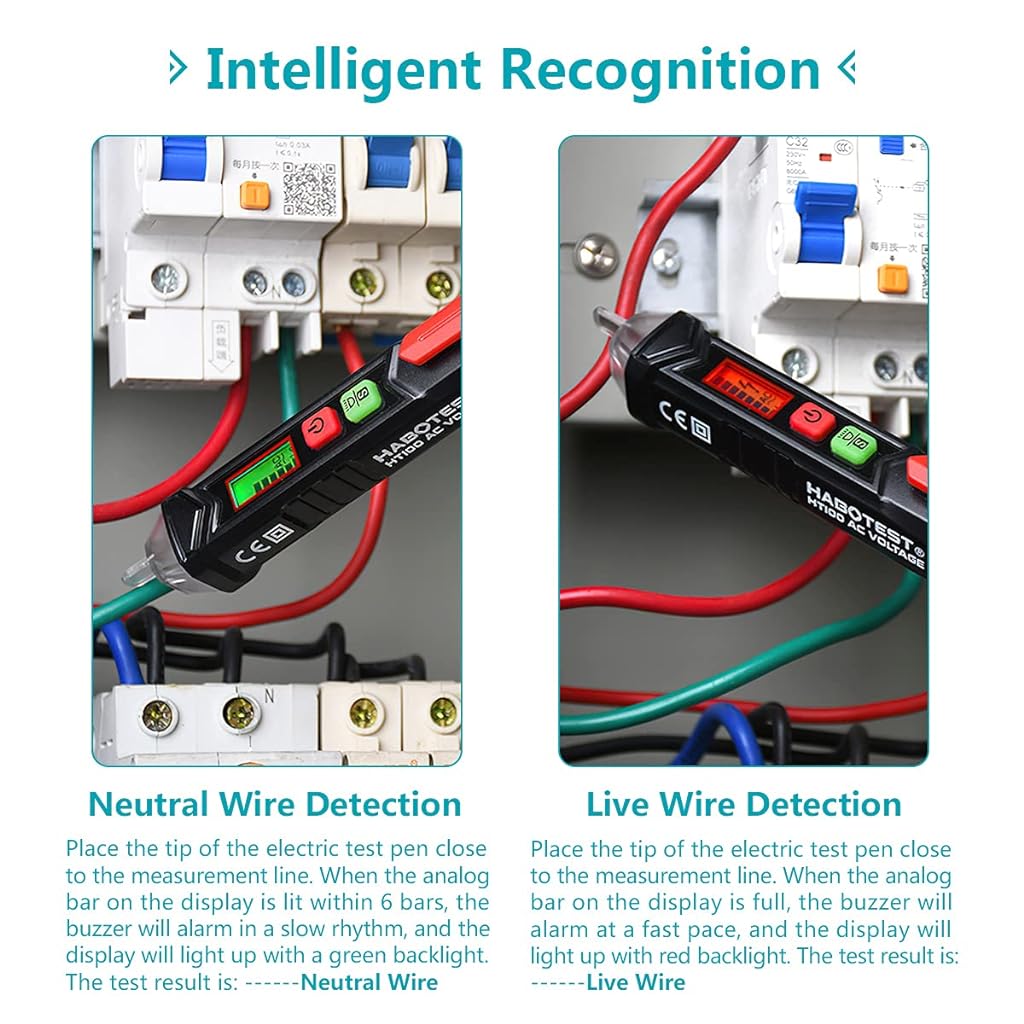 ELEPHANTBOAT® Multifunctional Smart Voltage Testing Pen with Dual-Range 12V-1000V/48V 1000V,NCV Non-Contact Electrical Tool Tester