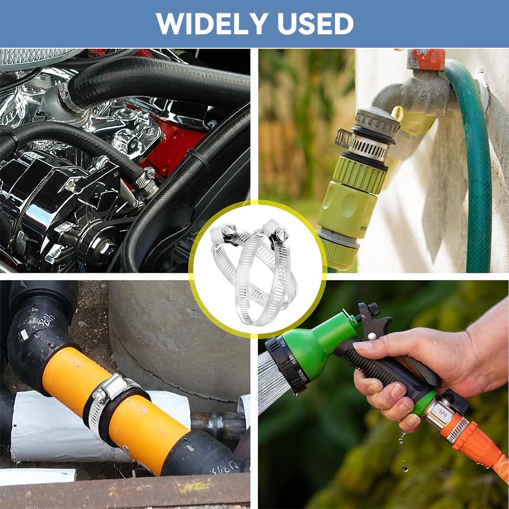 Serplex Hose Clamp Roll for Plumbing and Pipe Repairing featuring 6.6ft Band with 5 Bolts | 304 Stainless Steel