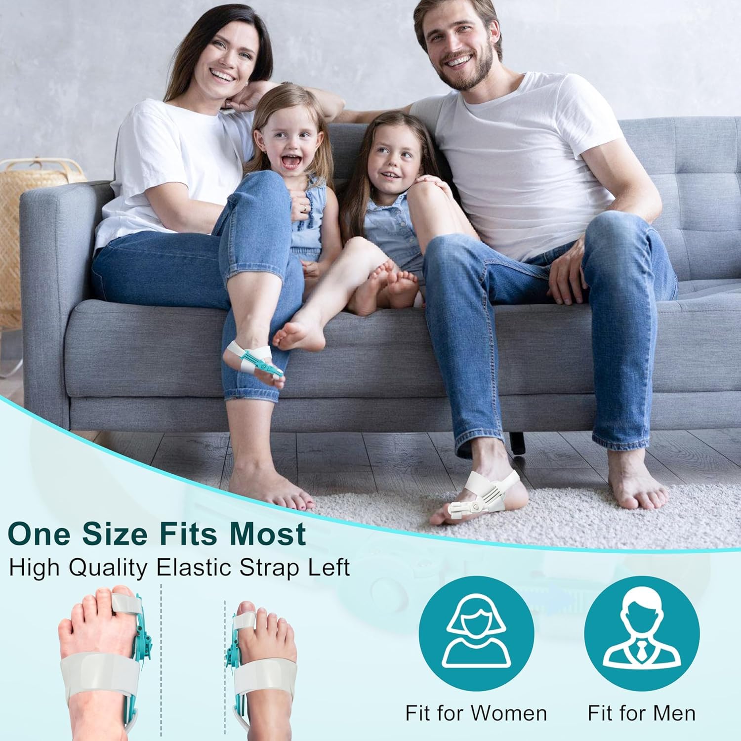 HANNEA Bunion Thumb Corrector for Pain Relief and Toe Alignment 3PCS | Adjustable Rotating Knob