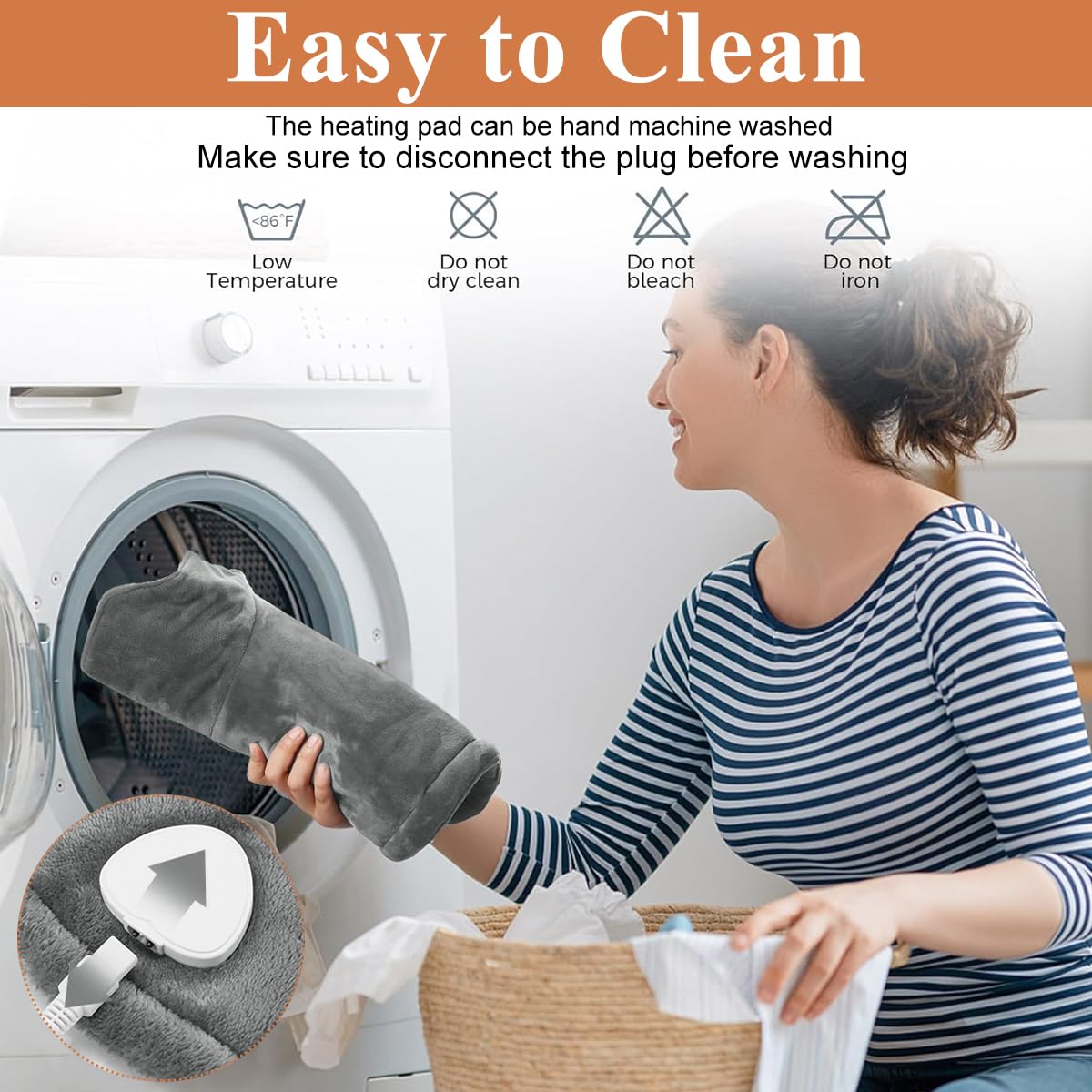 HANNEA Heating Pad for Shoulder Neck and Back Pain Relief with 9 Heat Levels & 4 Timers | Soft Washable Plush Shawl