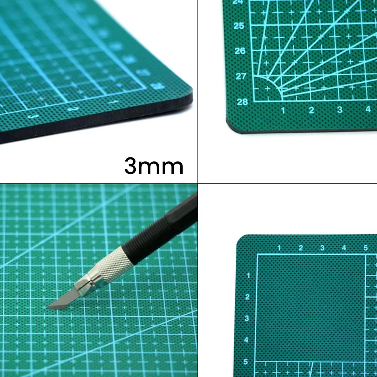 Serplex Rotary Cutter Set for Quilting with 5 Blades and A4 Cutting Mat | Sewing Crafts