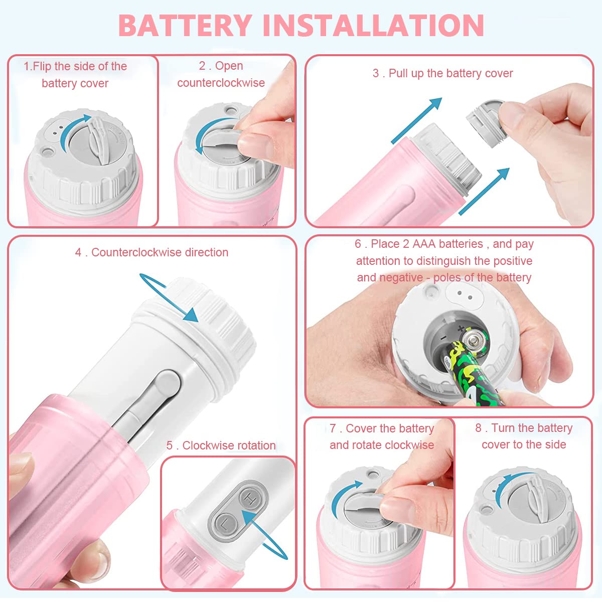 HANNEA Electric Travel Bidet for Toilet and Feminine Care with 180° Adjustable Nozzle | 2 AAA Battery Powered Portable Hygiene Sprayer