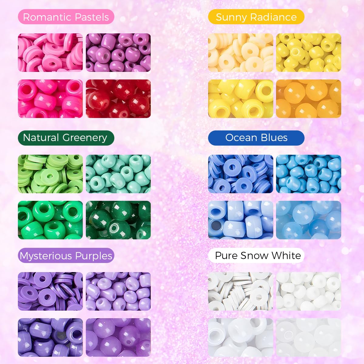 SANNIDHI Beads Kit for Bracelet Making with 24 Colors and 7 Types including Charms | DIY Jewelry Set for Kids and Adults