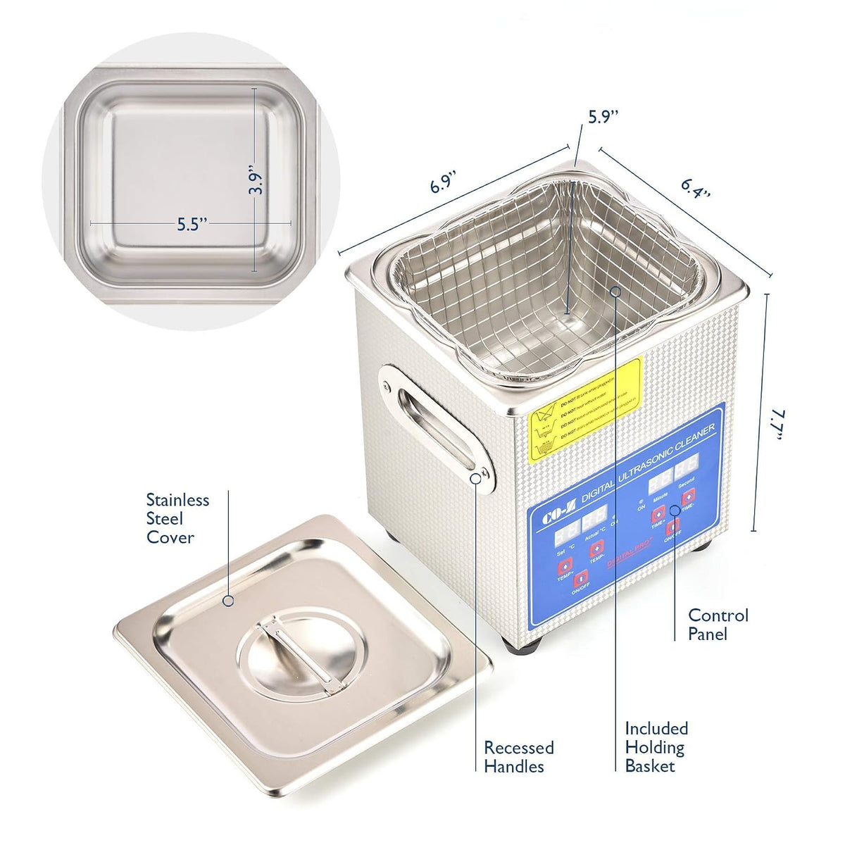 Verilux 2L Heated Ultrasonic Cleaner