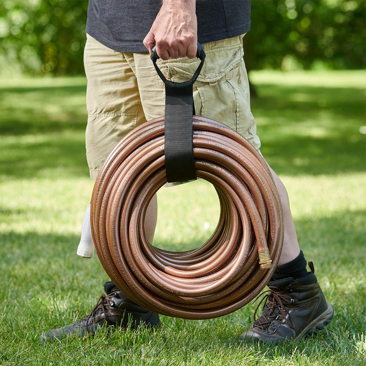 Serplex Hook and Loop Cord Carrying Strap for Hoses and Cables with Ergonomic Grip | Heavy-Duty Nylon Webbing Handle