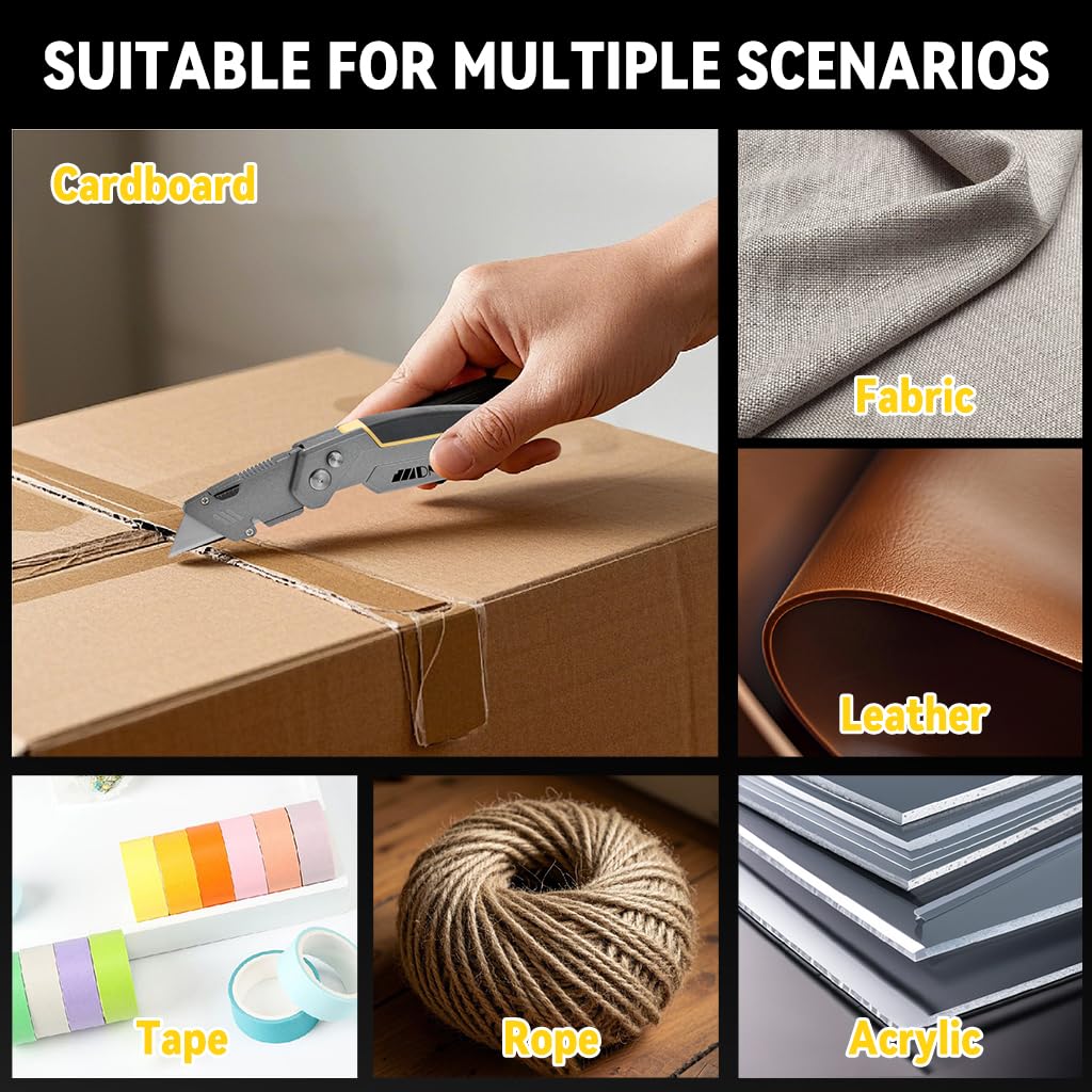 Serplex Utility Cutter for Crafting and Box Opening with 2 Spare Blades and Dual-Head Screwdriver