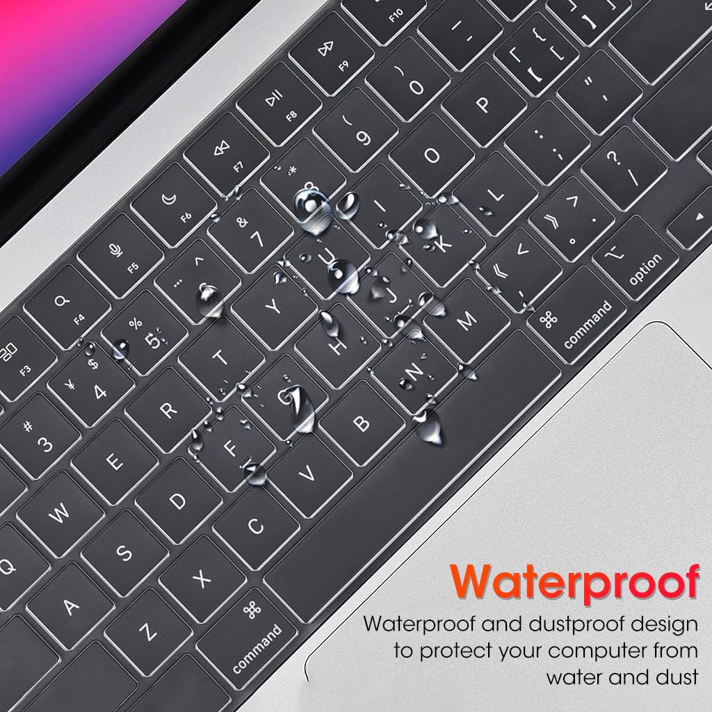 ZORBES Keyboard Cover for MacBook Air M2 15.3 and 13.6 inch featuring 0.13mm ultra thin clear TPU protection