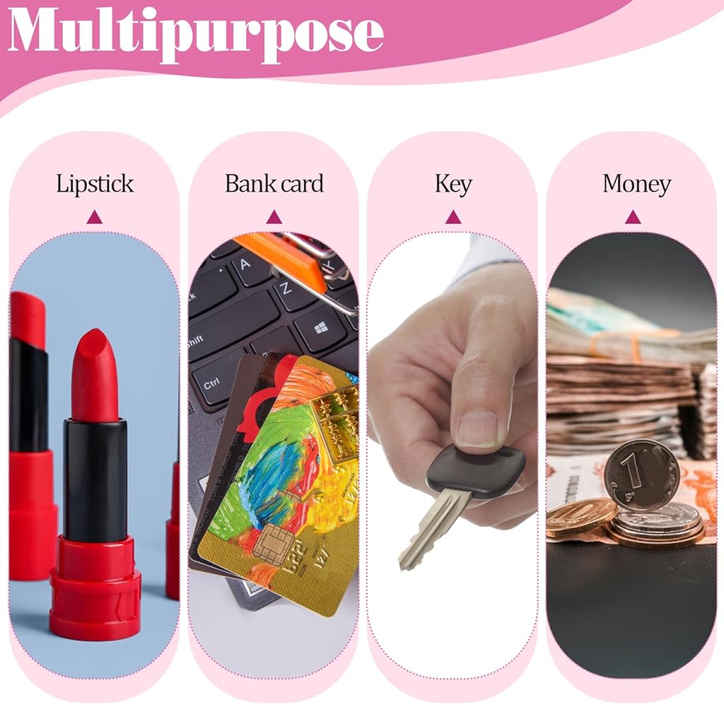 PALAY® Small Coin Purse 2Pcs Rhombus PU Zipper Coins Bag Portable Wallet Keychain Mini Coin Bags for Women & Men