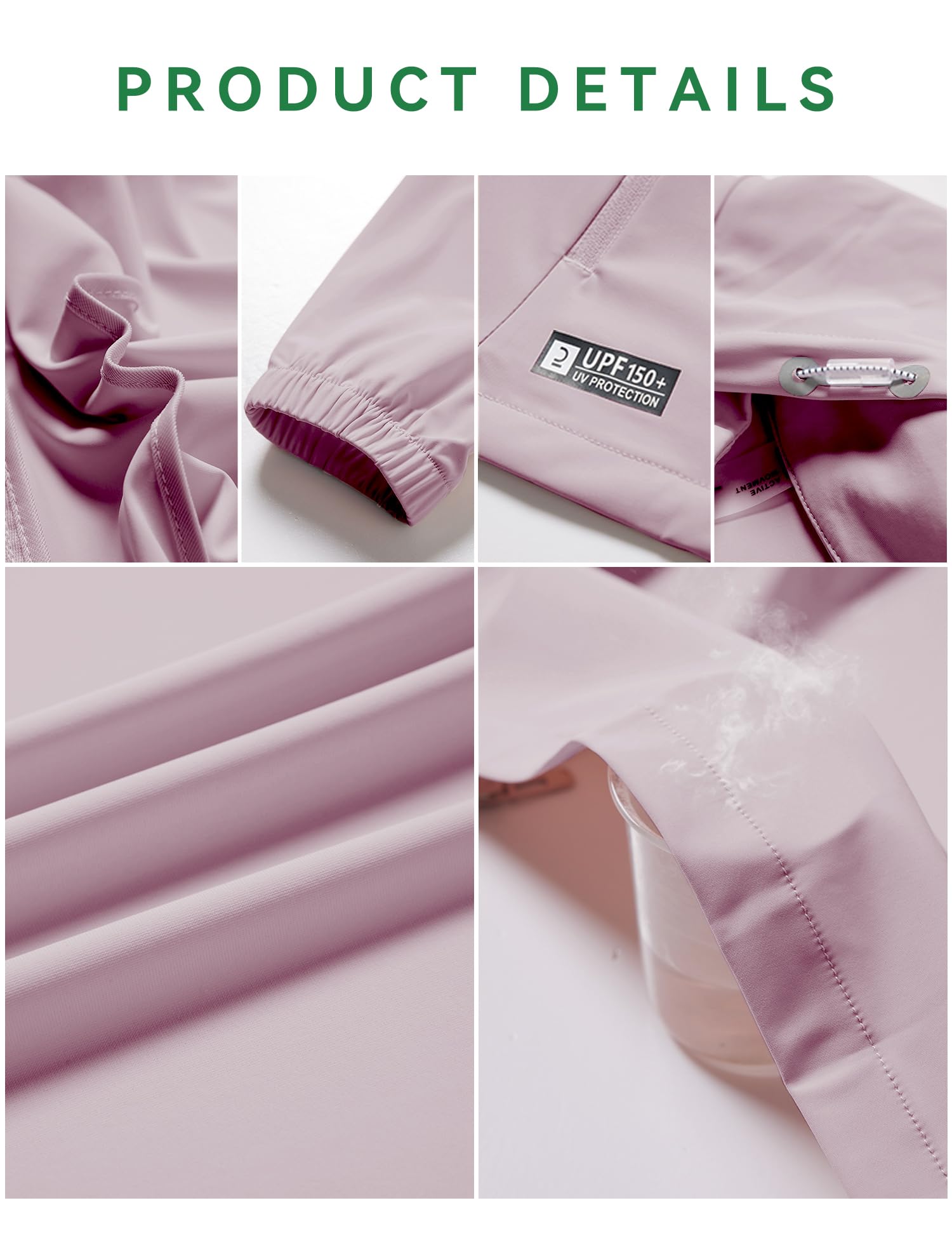 Venzina Sun Jacket for Women with UPF 150+ Protection and Removable Hat | Quick Dry Light Purple