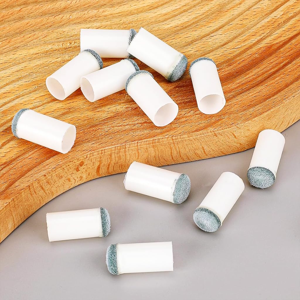 Proberos Cue Tips for Billiards featuring 20 pcs 10mm slip on design in plastic and leather | consistent hit