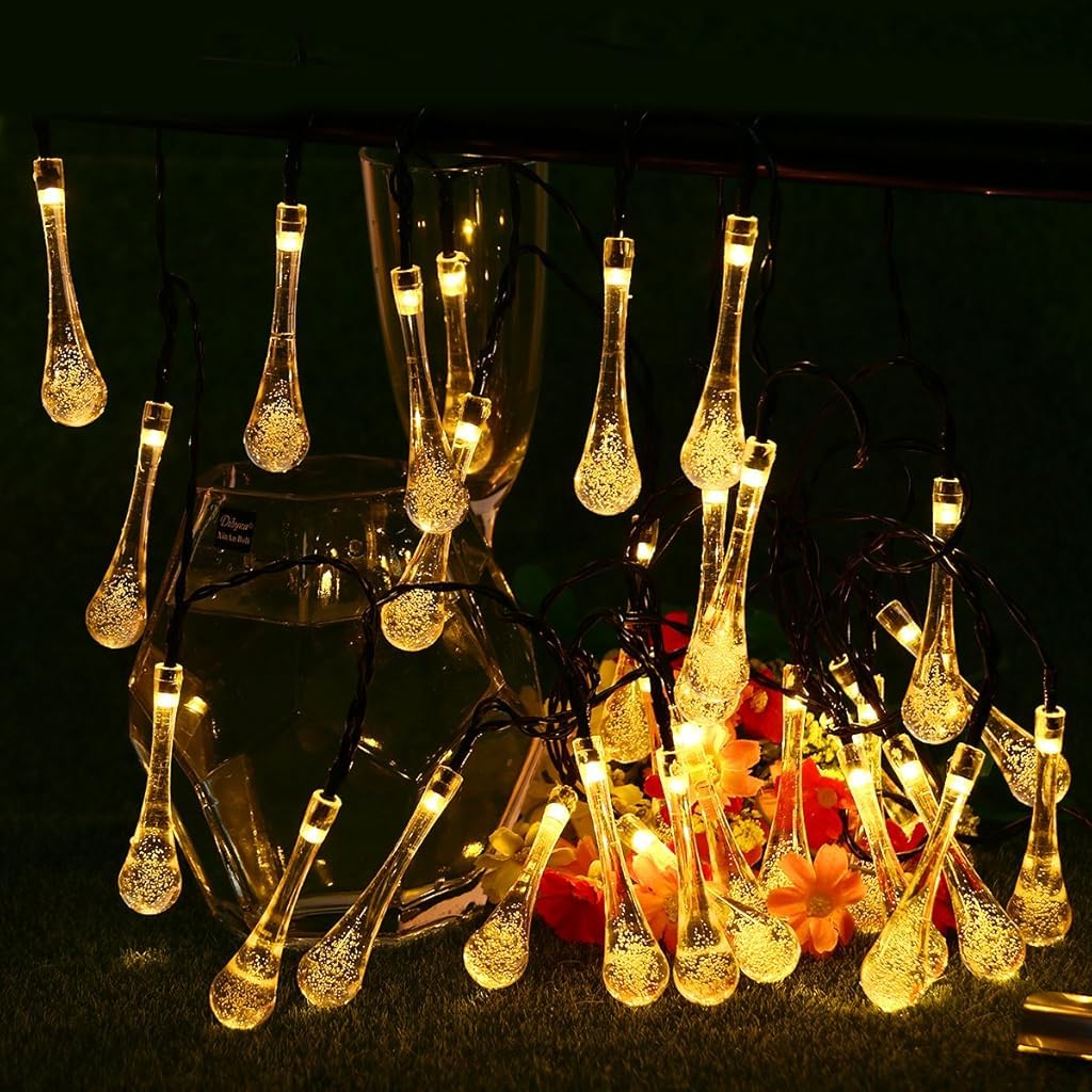 ELEPHANTBOAT Solar String Lights for Patio and Garden featuring 30 LEDs 21.3 ft | 8 Modes IP65