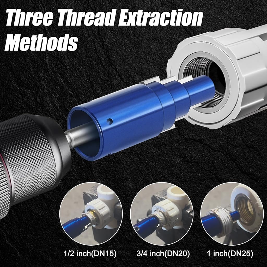 Serplex Faucet Removal Tool for 1/2 3/4 1 in Pipes with DrillCompatible Socket Grip | Kitchen and Bathroom Fixtures