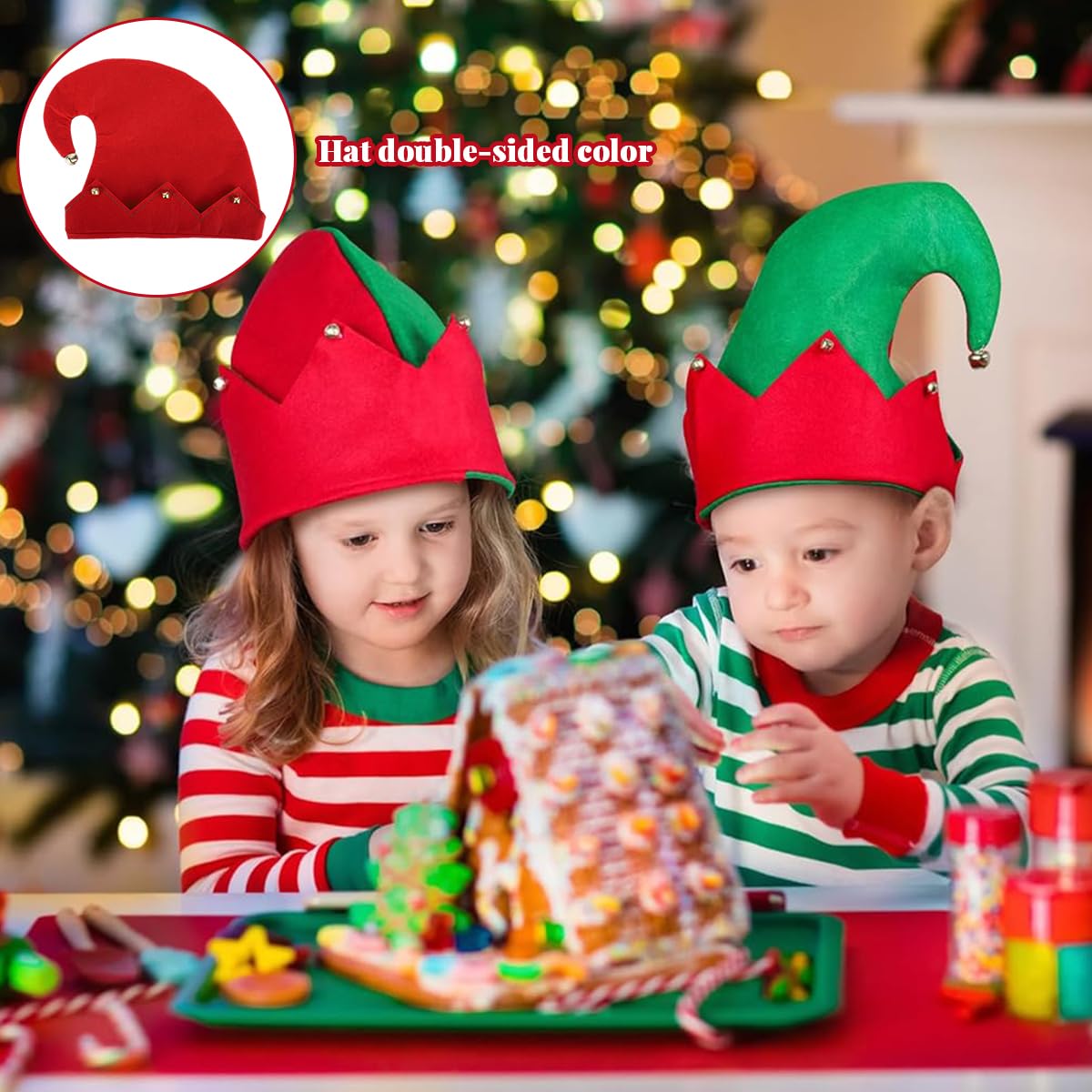 PATPAT Christmas Elf Costume Set for Holiday Parties with Hat and Boots | Festive Dress-Up