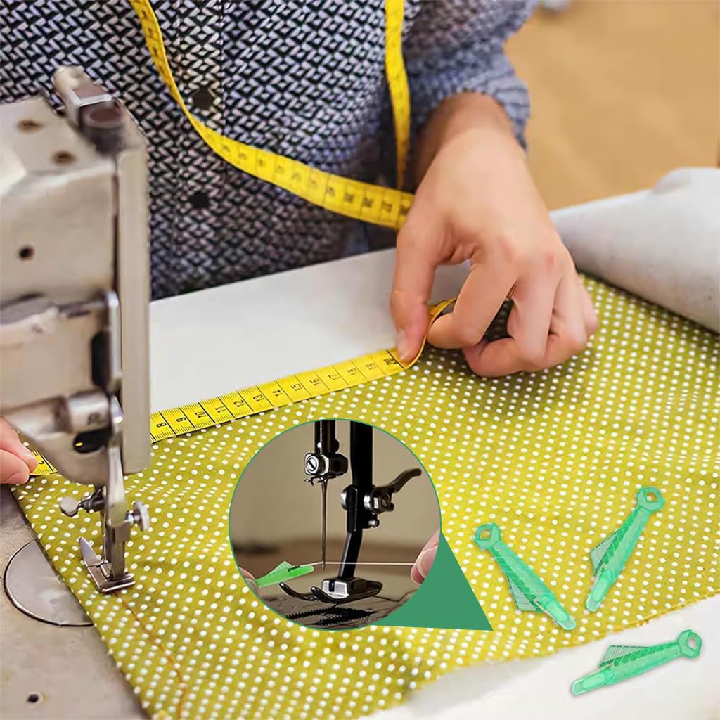 HASTHIP Sewing Machine Needle Threader Set of 10 with Automatic Loop Tool for Easy Use