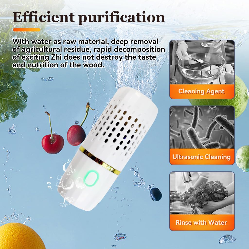 HANNEA Fruit and Vegetable Washing Machine for Cleaning Produce Rice and Tableware | Portable Kitchen Cleaner Device