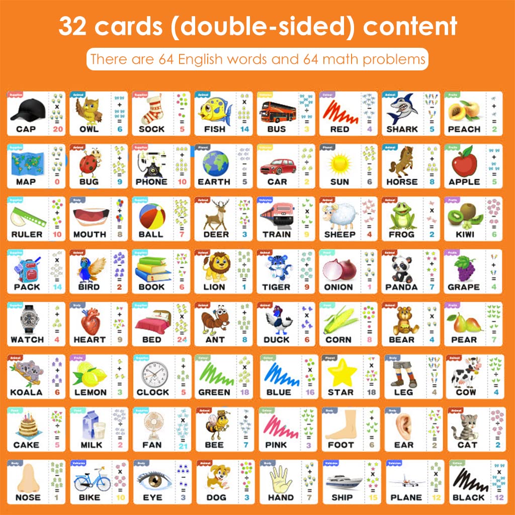 PATPAT Spelling Puzzle Game for Kids with 32 Flash Cards and 52 Alphabet Blocks | Educational Toy