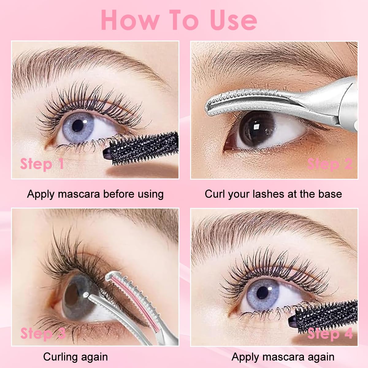 ZIBUYU Heated Eyelash Curler for Lashes and Brows with 2 Temperature Modes | USB Rechargeable