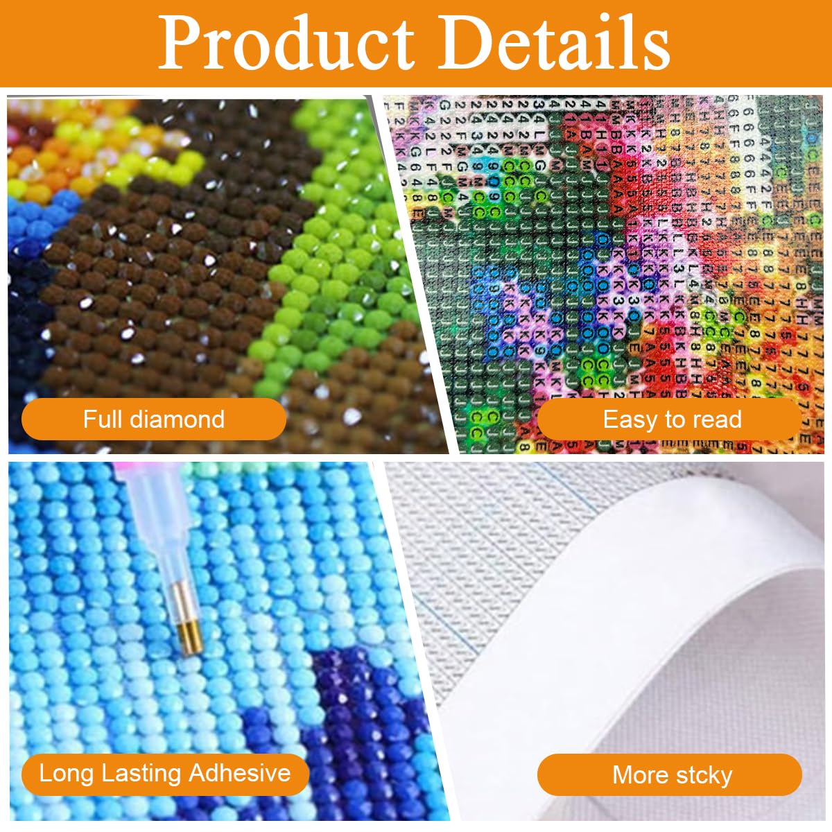 HASTHIP DIY 5D Diamond Painting Kit for Home Decor featuring Full Drill 30x40cm Canvas | Whimsical Ghost in Floral Bathtub with Resin Gems and Tools