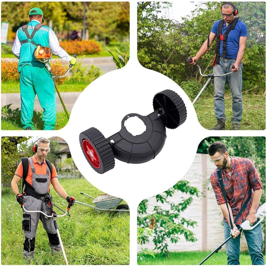 HASTHIP String Trimmer Wheel Attachment for Lawn Care with Adjustable Support Wheel | Plastic Weather Resistant Design