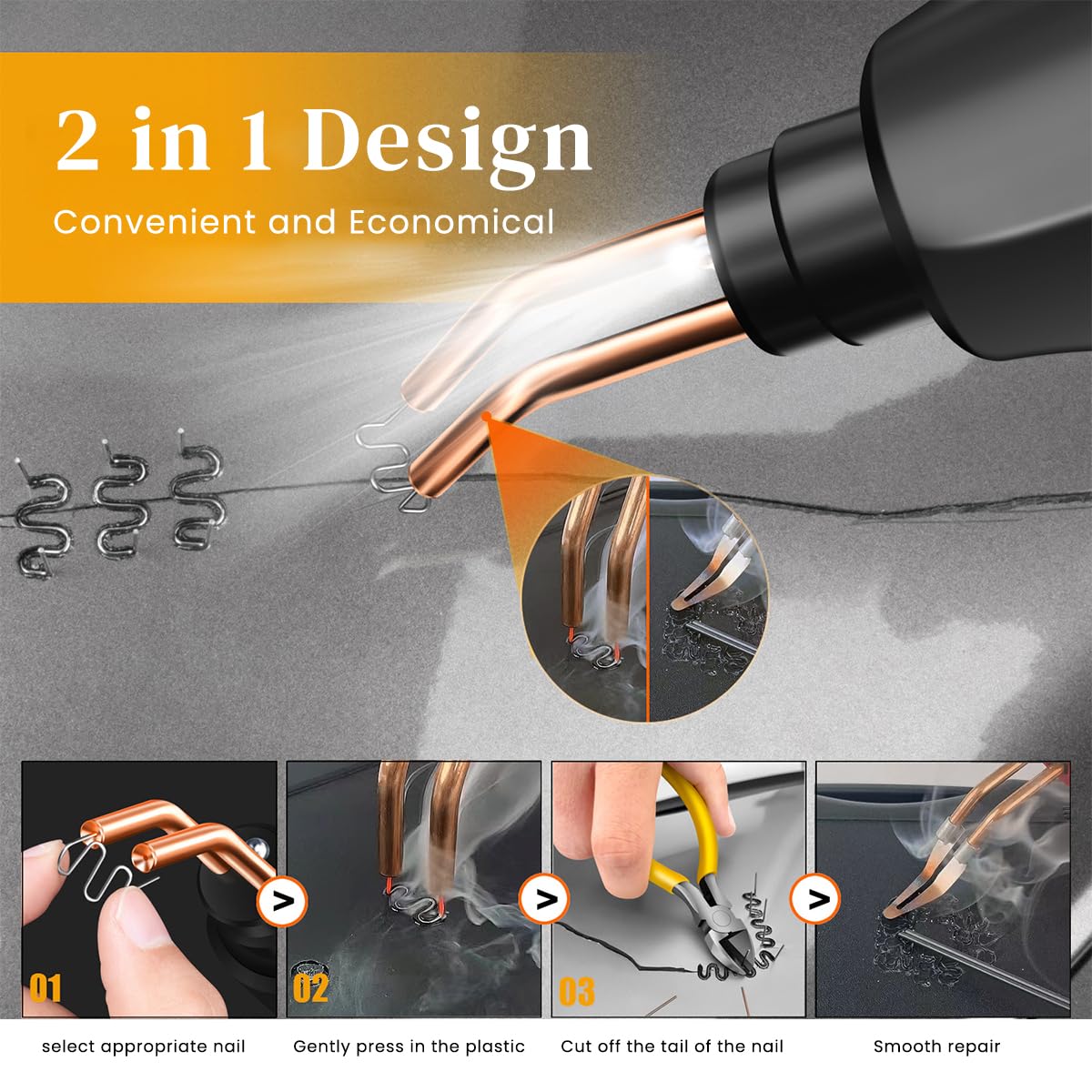 Serplex Plastic Welder for Car Bumper Repair with 70W Rapid Heating and LED Light | Portable Kit